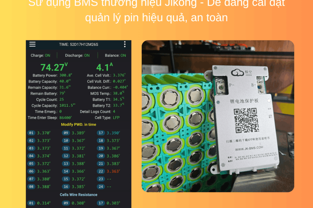 Pin VinFast Feliz 72V-40Ah - Pin Natri 3.7V Pin VinFast Feliz 72V-40Ah